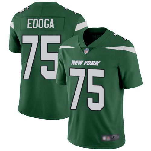 New York Jets Limited Green Men Chuma Edoga Home Jersey NFL Football #75 Vapor Untouchable->youth nfl jersey->Youth Jersey
